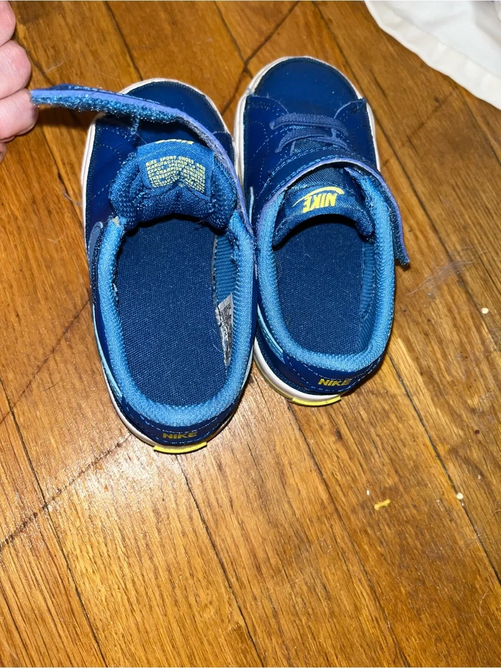 Nike Kids Blue and Light Blue Hook-and-Loop Sneakers